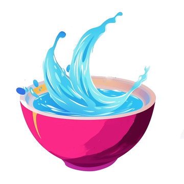 创意水花飞溅的碗