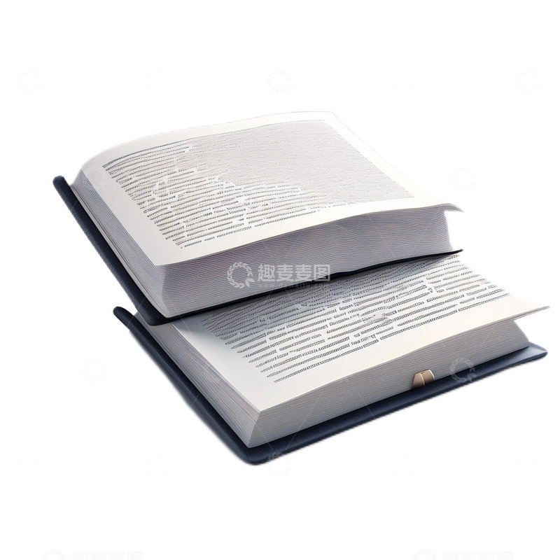 高清大图下载【趣麦麦图】3D立体真实书本杂志纸质文字黑色