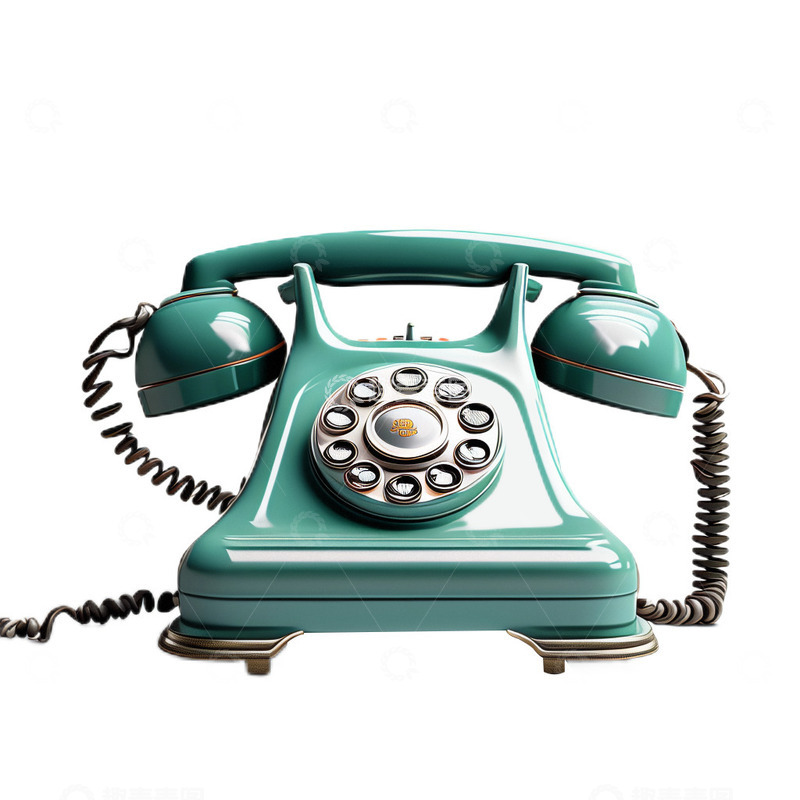 高清大图下载【趣麦麦图】3D立体卡通真实老式电话