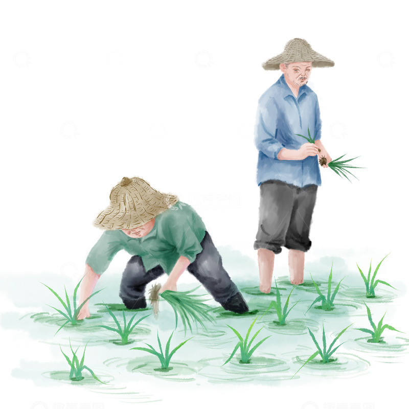 源文件下载【趣麦麦图】谷雨农耕场景