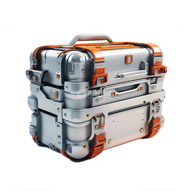 高清大图下载【趣麦麦图】3D立体真实工具箱修理箱金属