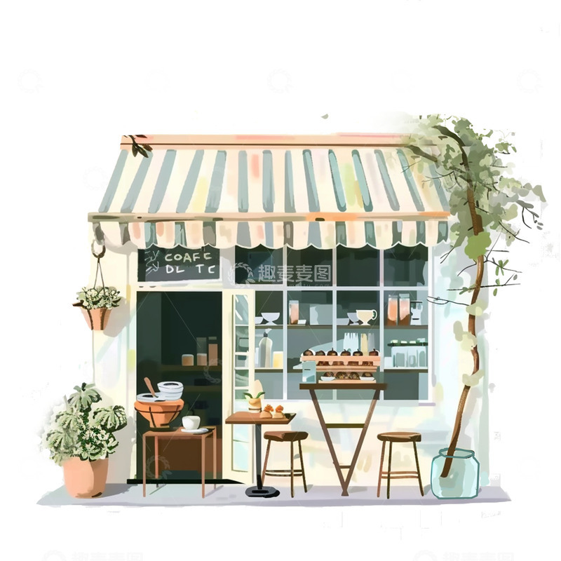 温馨小店形象元素