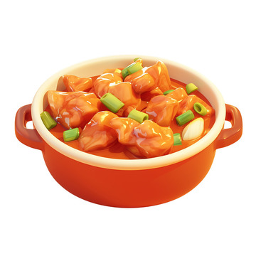 3D宫保鸡丁美食图标ICON