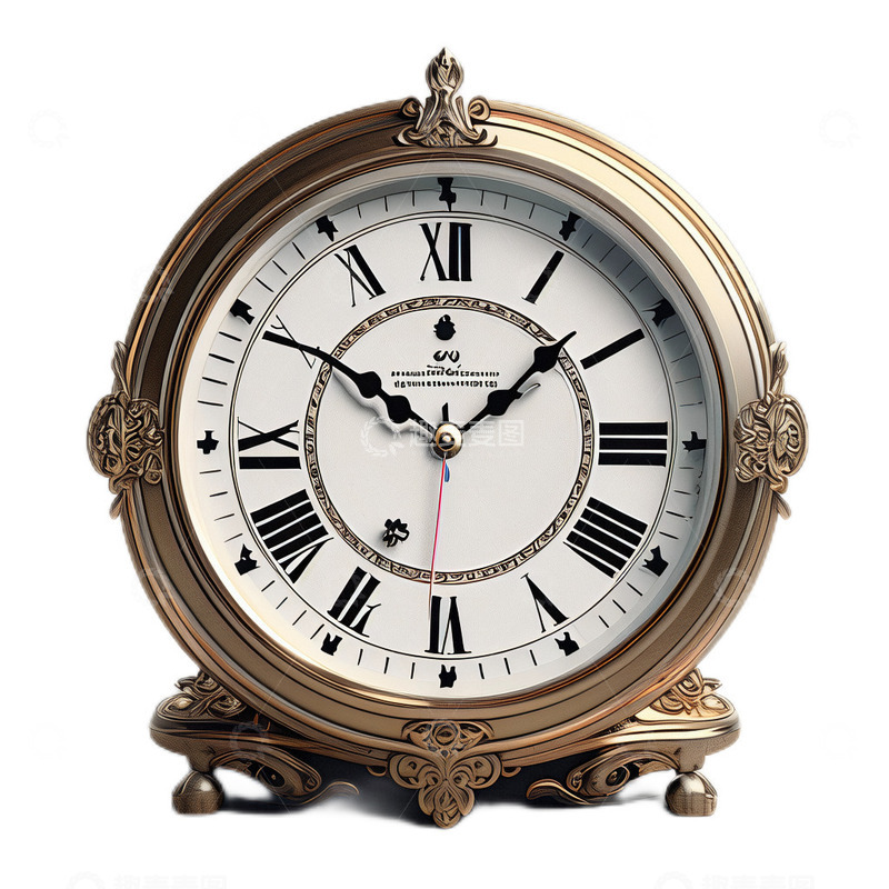 高清大图下载【趣麦麦图】3D立体卡通金属闹钟钟表机械