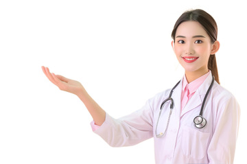 黄色背景女医生肖象素材