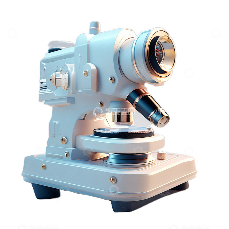 高清大图下载【趣麦麦图】3D立体真实显微镜器械实验室器具