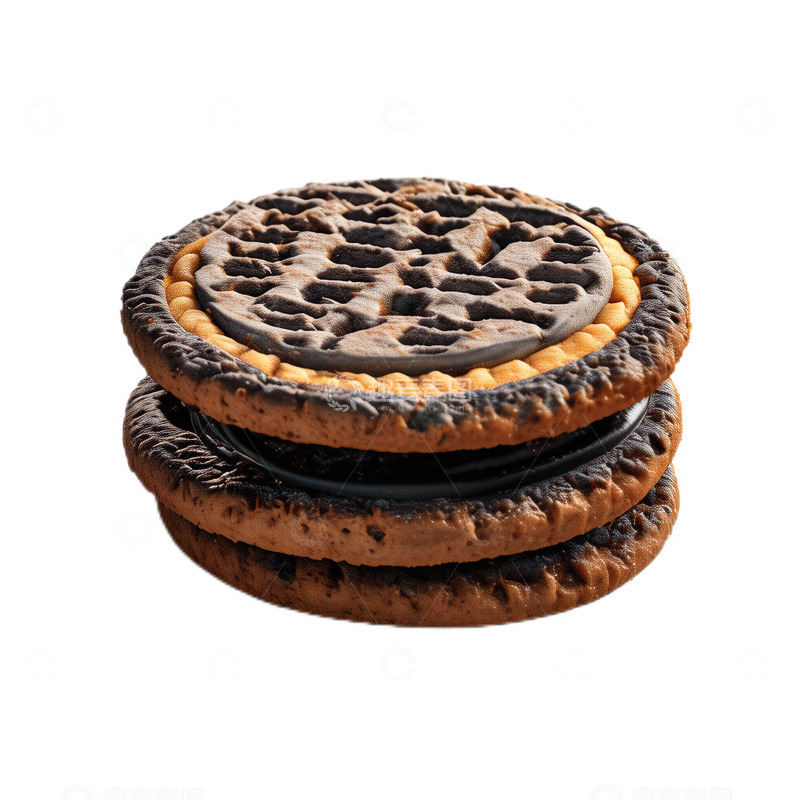 高清大图下载【趣麦麦图】3D立体真实奥利奥饼干甜点西餐