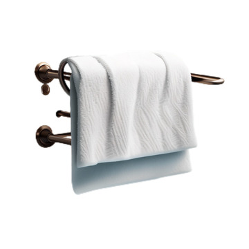 3D立体真实卫生间毛巾架白毛巾