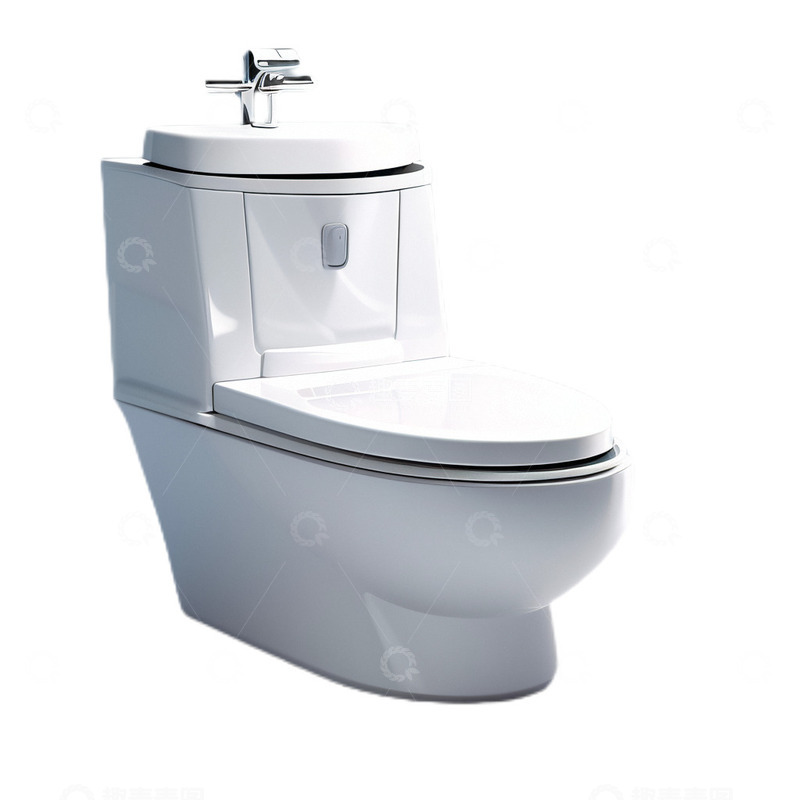 高清大图下载【趣麦麦图】3D立体真实马桶陶瓷白色洁具
