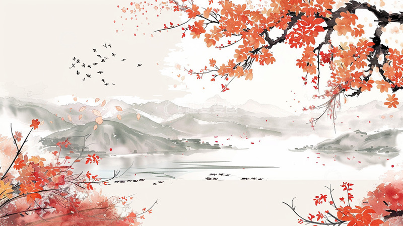 高清大图下载【趣麦麦图】中国风水墨山水意境唯美场景