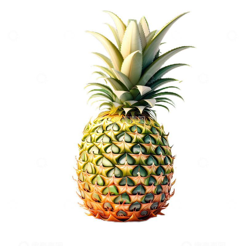 高清大图下载【趣麦麦图】3D立体真实菠萝水果夏日