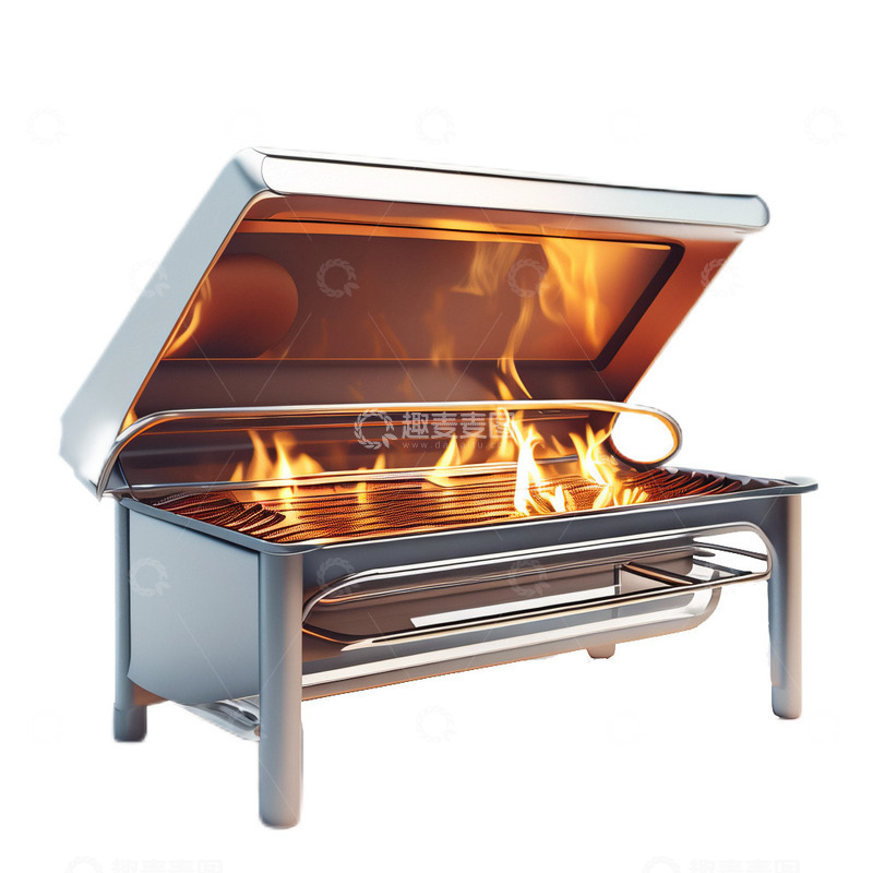高清大图下载【趣麦麦图】3D立体真实烧烤炉烧烤架户外野炊