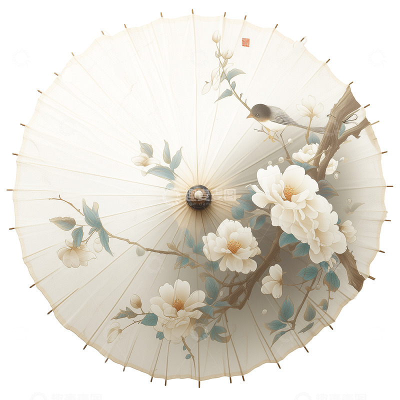 高清大图下载【趣麦麦图】古风油纸伞谷雨装饰素材