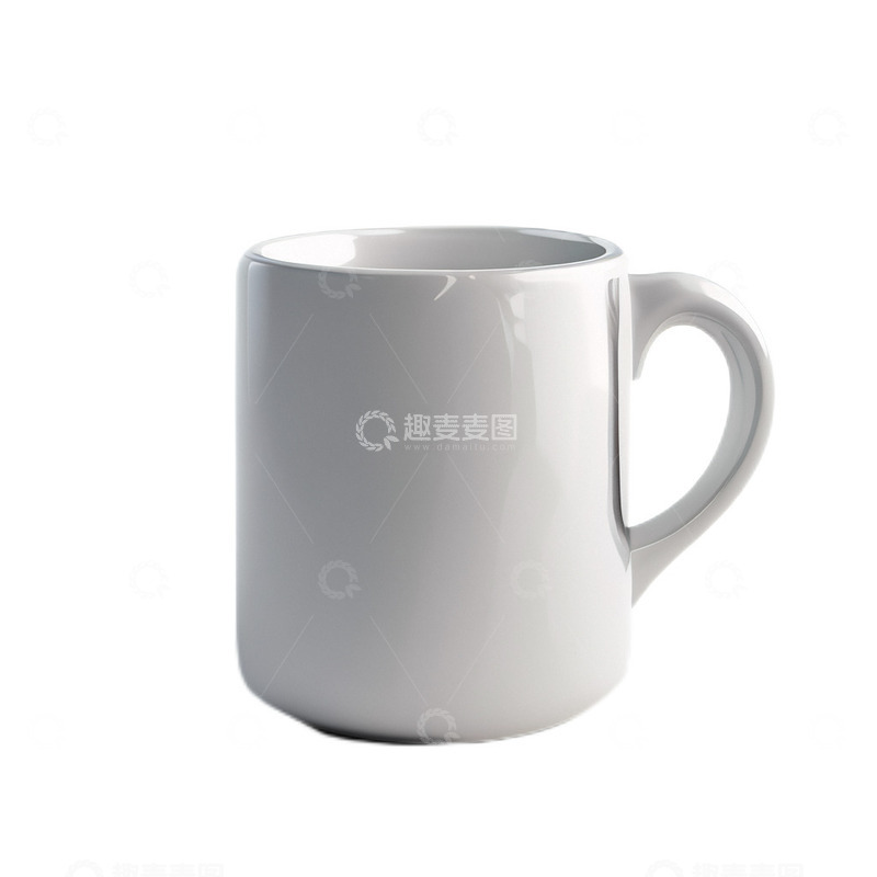 高清大图下载【趣麦麦图】3D立体真实杯子白色瓷杯杯子