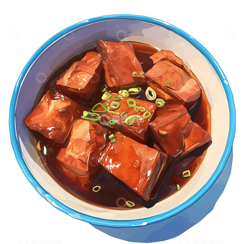 高清大图下载【趣麦麦图】红烧肉美味的