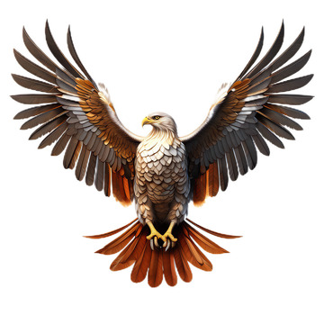 3D立体真实老鹰禽类动物