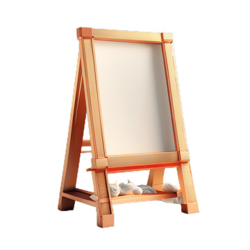 3D立体真实画架木制画室