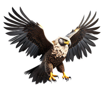 3D立体真实老鹰禽类猛禽