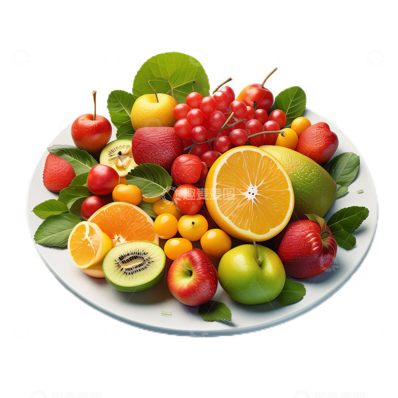 高清大图下载【趣麦麦图】3D立体真实水果拼盘食物果盘