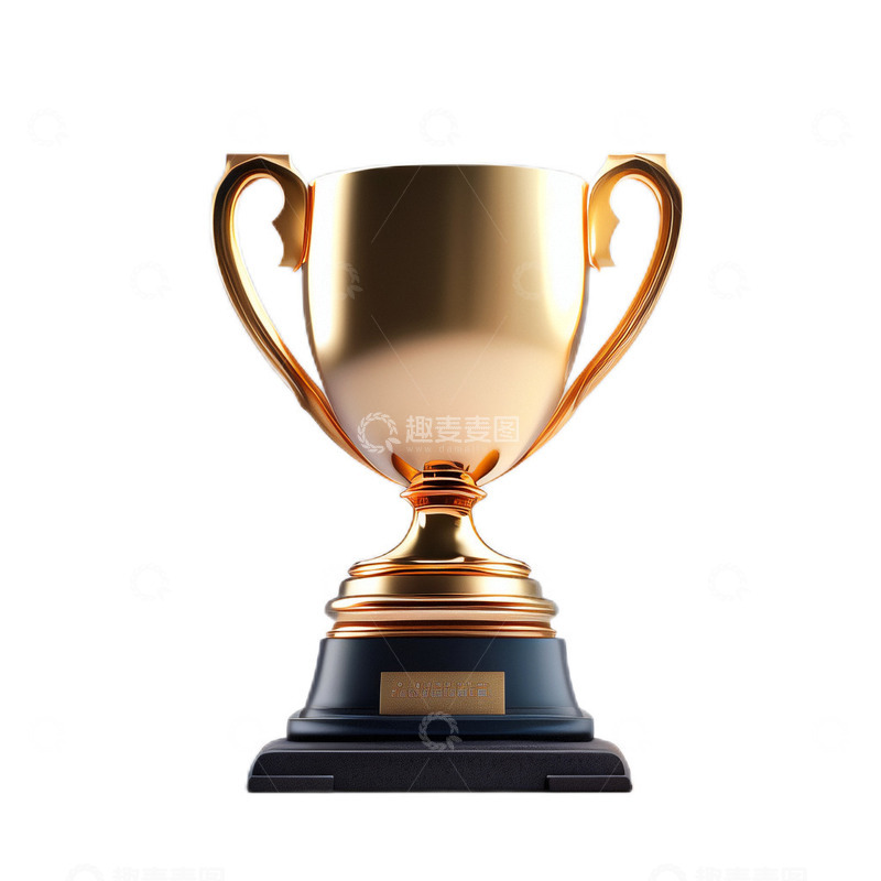 高清大图下载【趣麦麦图】3D立体真实奖杯金属领奖