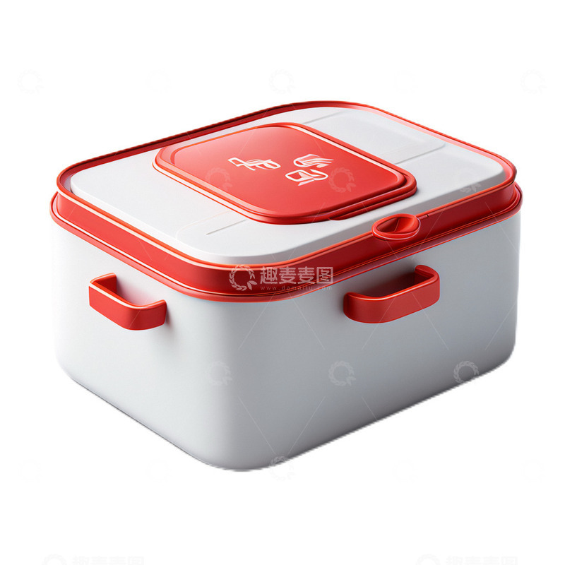 高清大图下载【趣麦麦图】3D立体真实饭盒保温盒子带饭