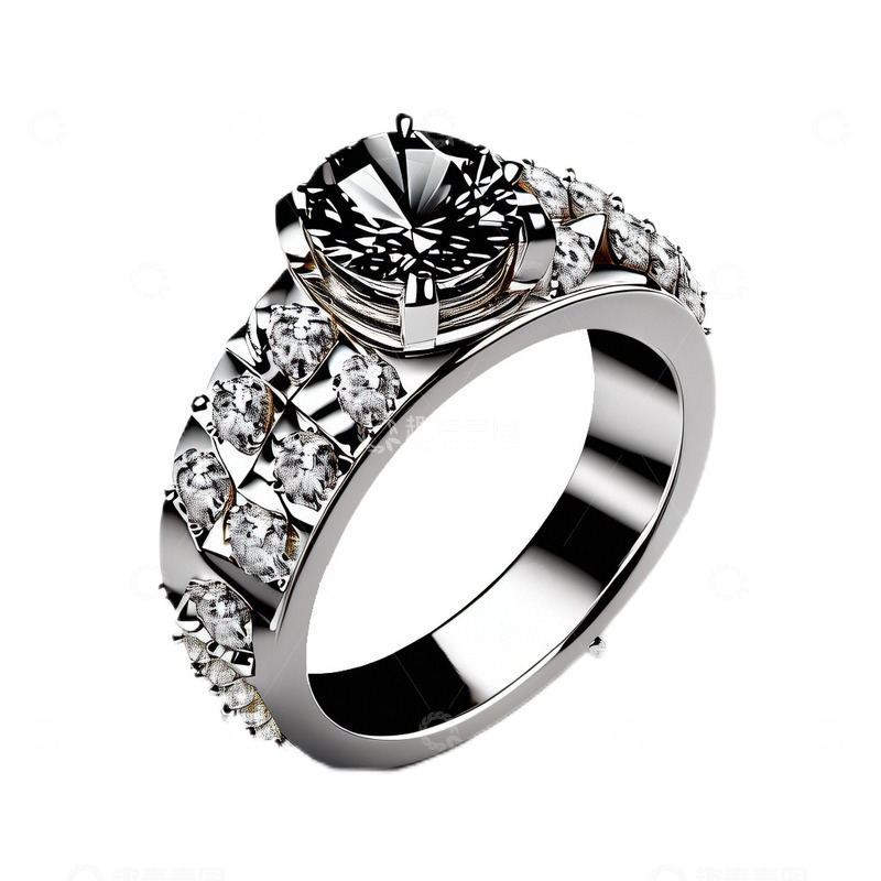 高清大图下载【趣麦麦图】3D立体真实钻戒戒指钻石爱情