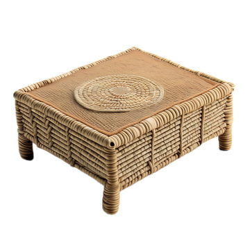 3D立体真实竹编桌子茶桌