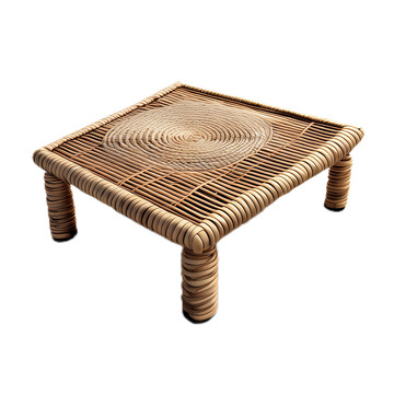 3D立体真实竹编桌子茶桌茶几