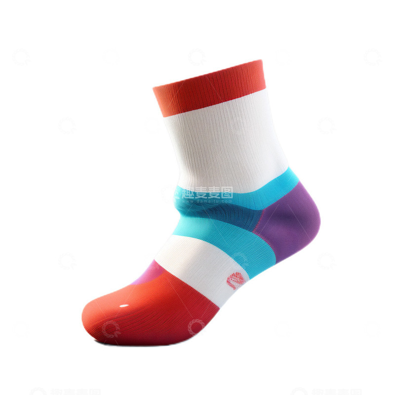 高清大图下载【趣麦麦图】3D立体真实袜子模特彩色