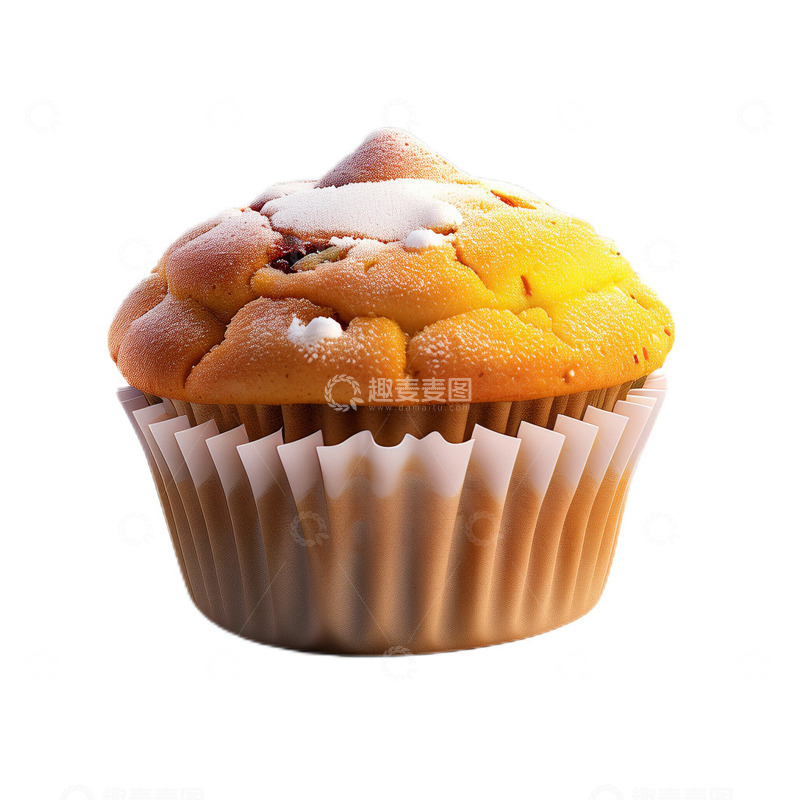 高清大图下载【趣麦麦图】3D立体真实玛芬蛋糕纸杯甜品
