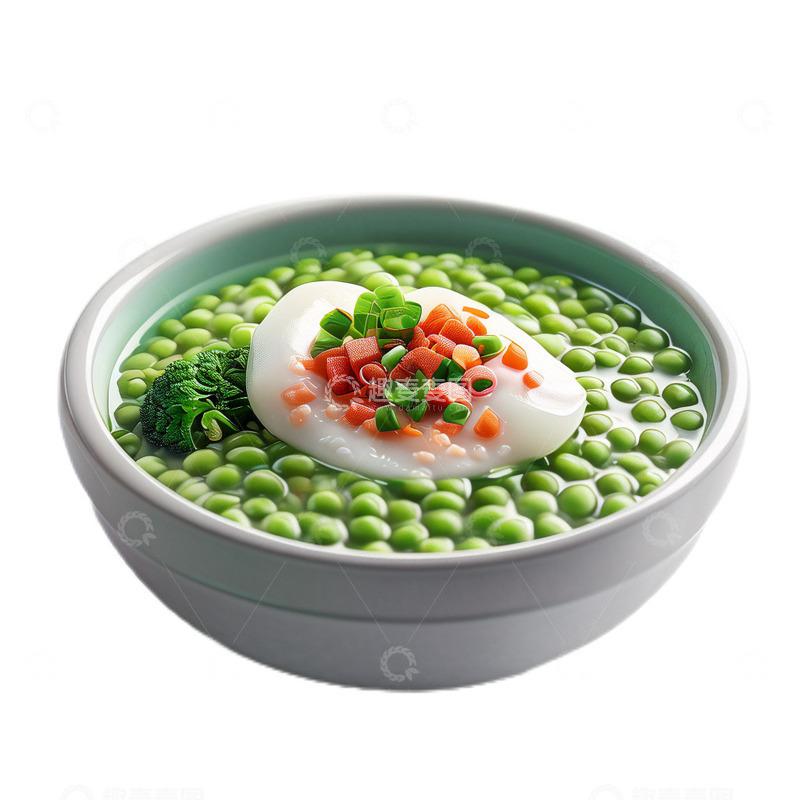 高清大图下载【趣麦麦图】3D真实立体绿豆粥养生中餐粥清淡