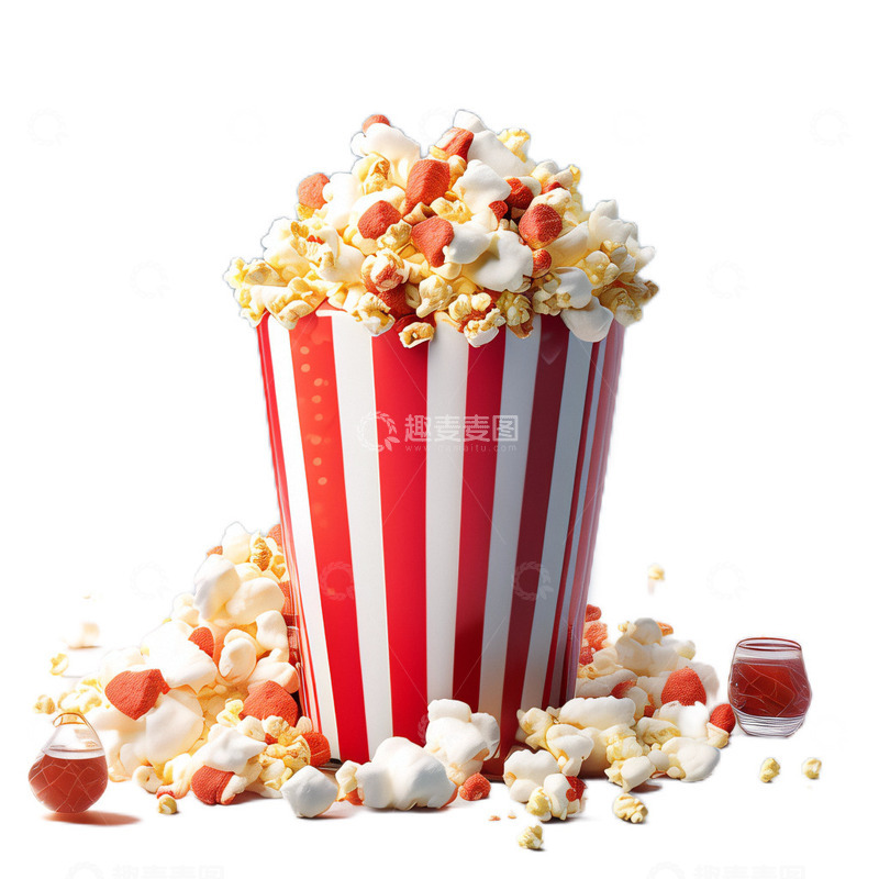高清大图下载【趣麦麦图】3D立体真实爆米花零食美味香甜
