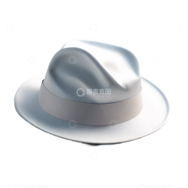 高清大图下载【趣麦麦图】3D真实立体帽子遮阳白色男士