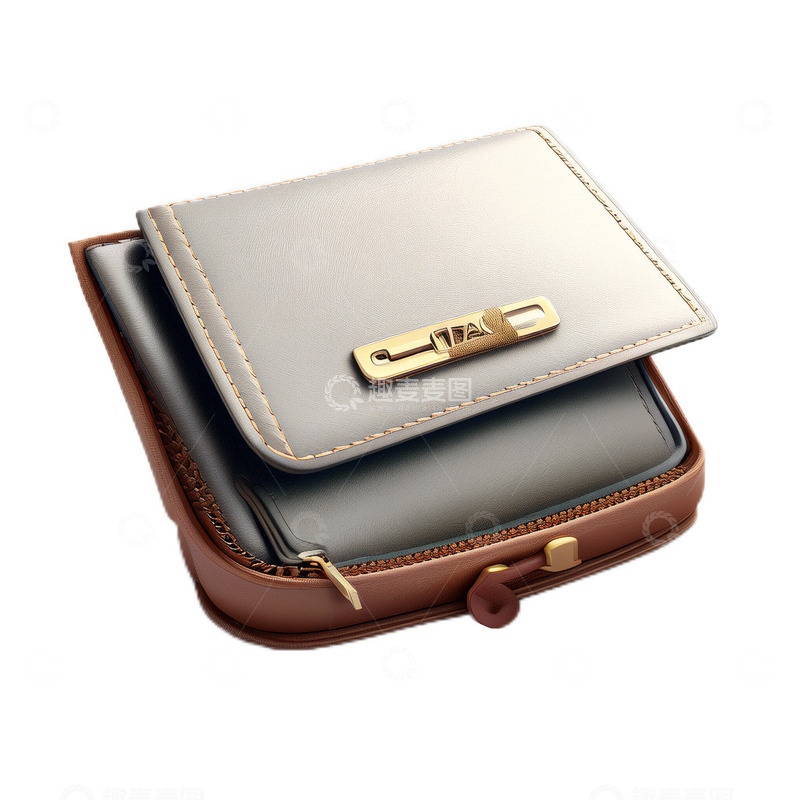 高清大图下载【趣麦麦图】3D真实立体皮夹子钱包男生