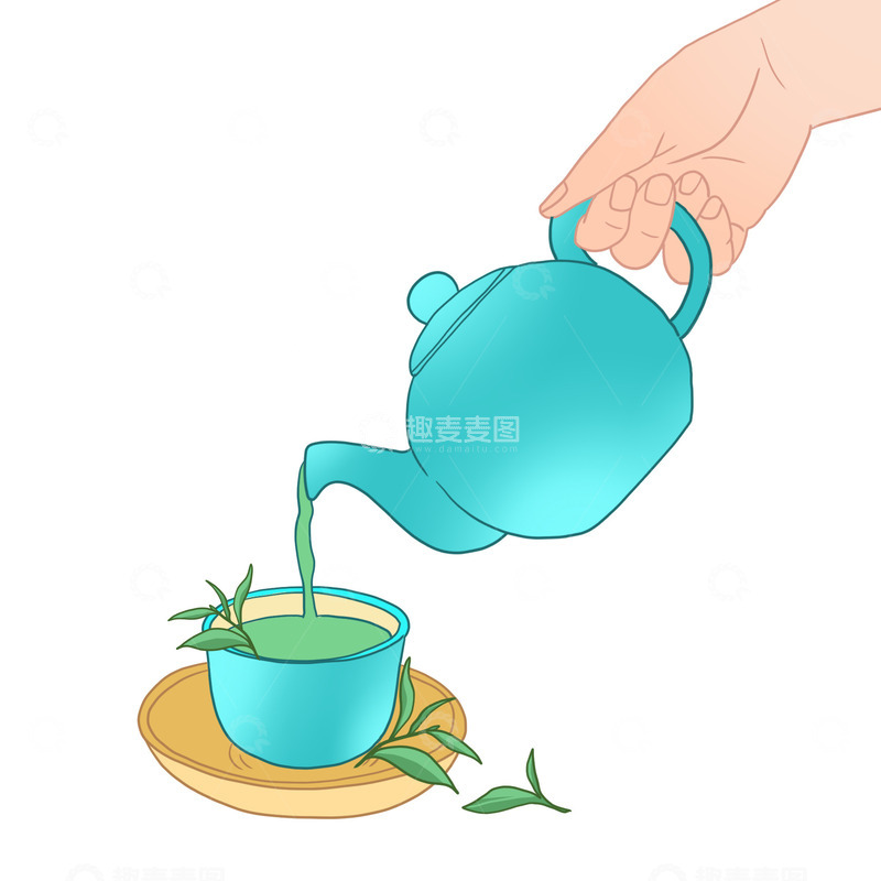 源文件下载【趣麦麦图】春茶茶水元素