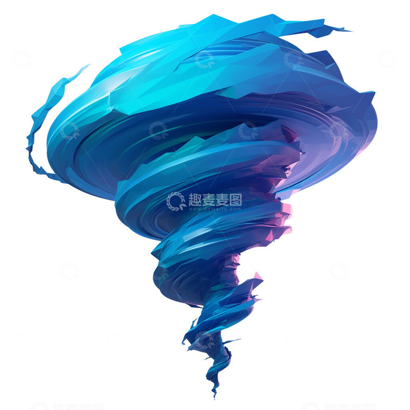 高清大图下载【趣麦麦图】卡通龙卷风风暴