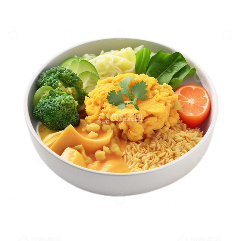 高清大图下载【趣麦麦图】3D真实立体泡面菜花速食