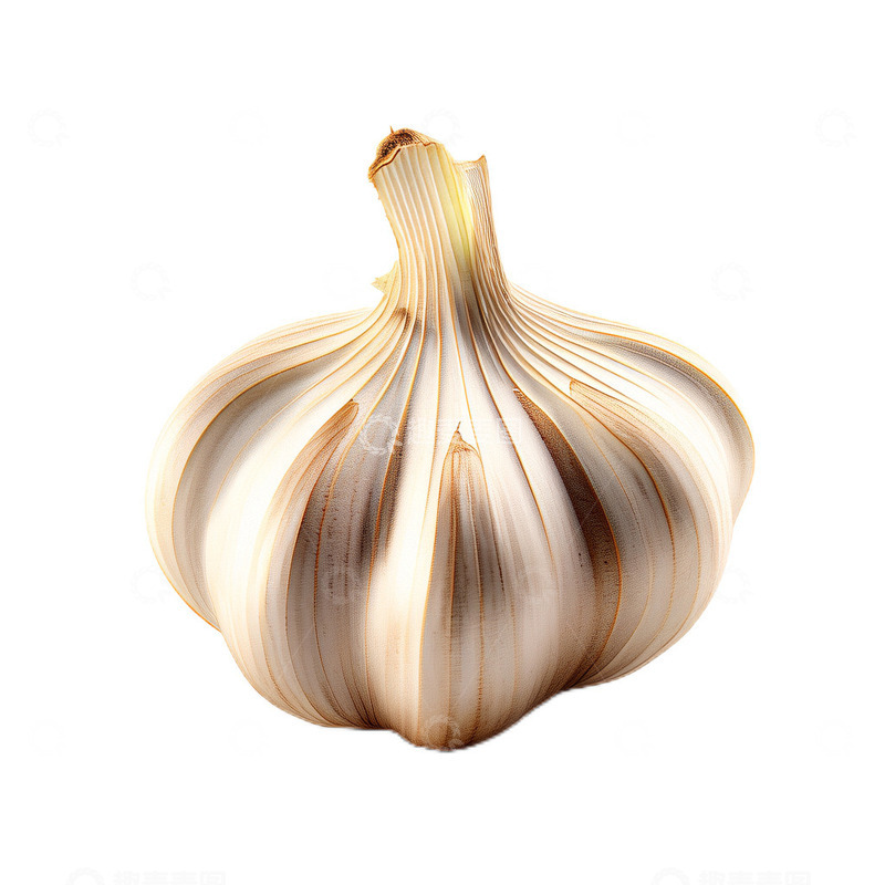 高清大图下载【趣麦麦图】3D真实立体大蒜食材调味品