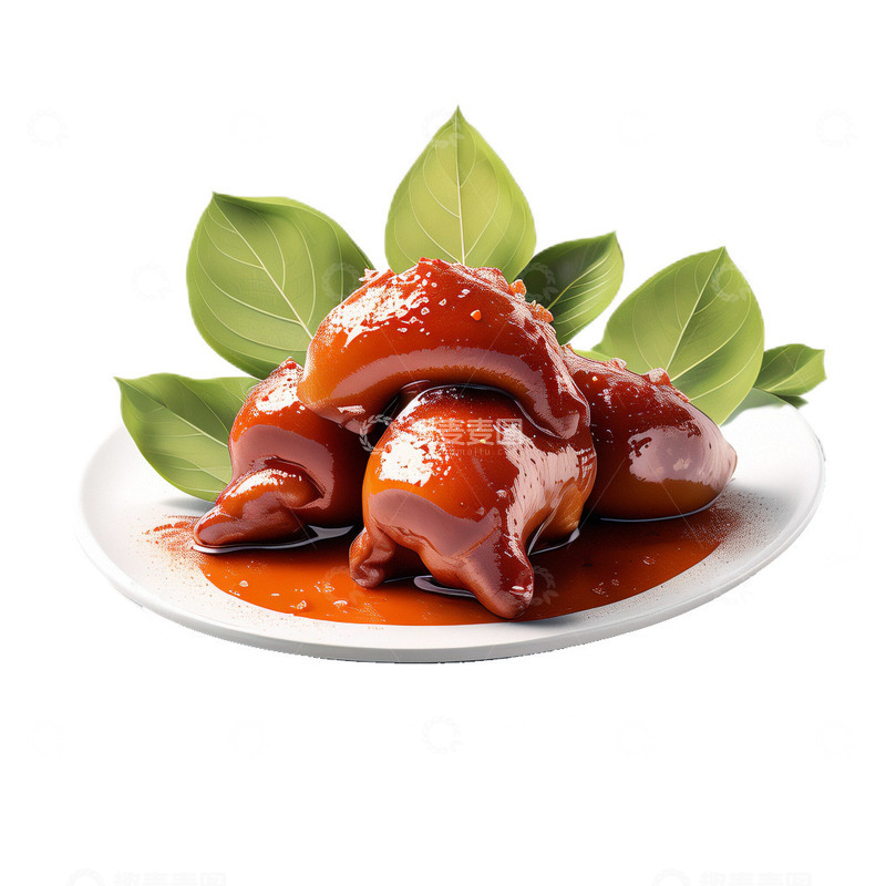 高清大图下载【趣麦麦图】3D真实立体肘子美食中餐
