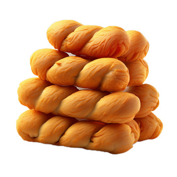 3D真实立体麻花食物速食脆