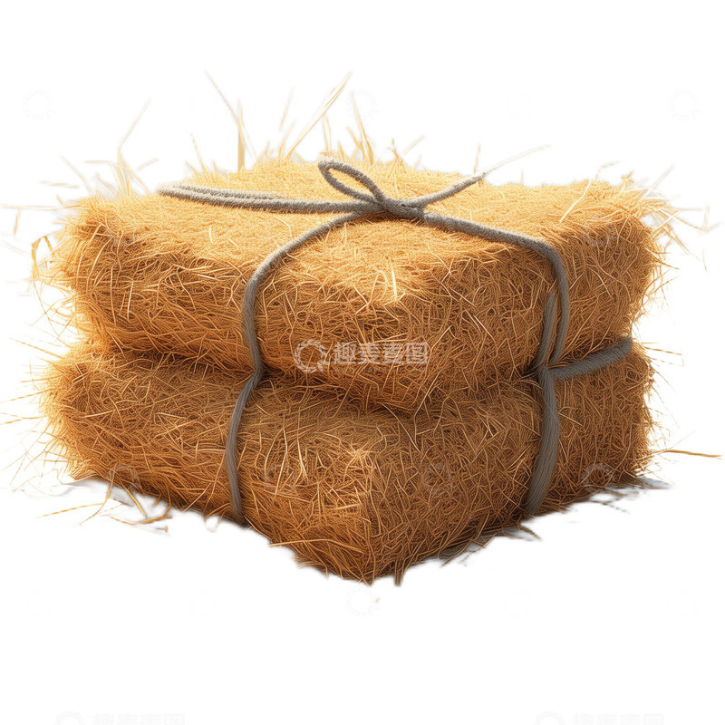 高清大图下载【趣麦麦图】3D真实立体茅草堆农民蓬松