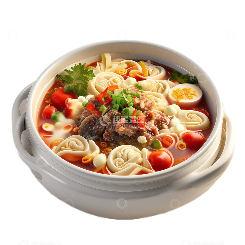 高清大图下载【趣麦麦图】3D真实立体馄饨美食小吃食物