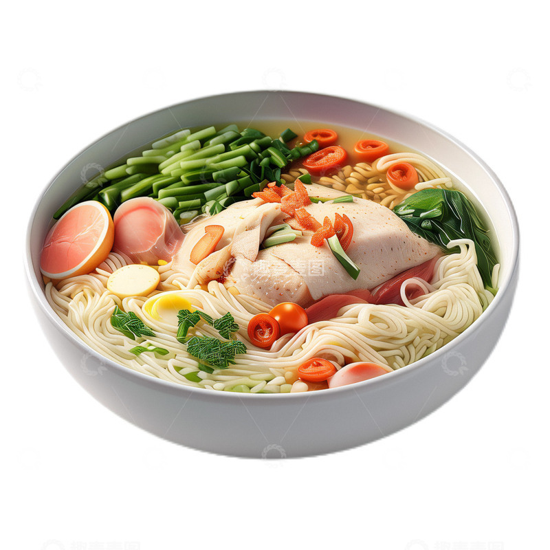 高清大图下载【趣麦麦图】3D真实立体过桥米线小吃食物