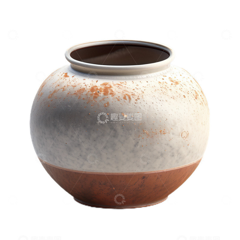 高清大图下载【趣麦麦图】3D真实立体陶罐罐子装饰古朴