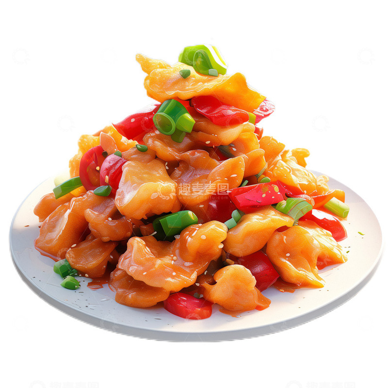 高清大图下载【趣麦麦图】3D真实立体锅包肉食物美味