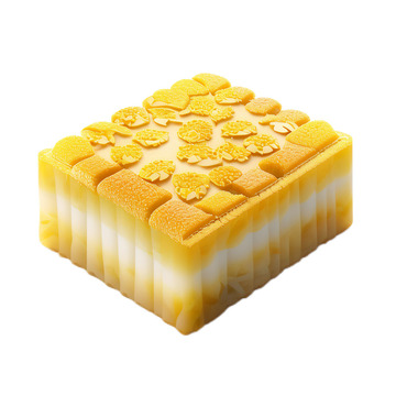 3D真实立体点心中式桂花糕甜点糕点