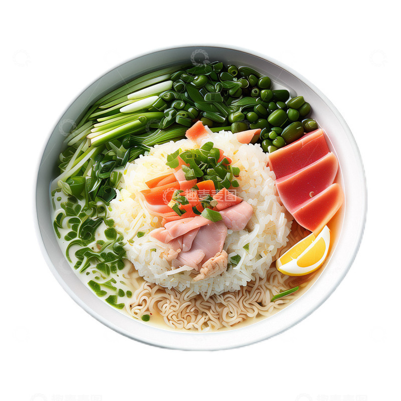 高清大图下载【趣麦麦图】3D真实立体过桥米线小吃食物美味