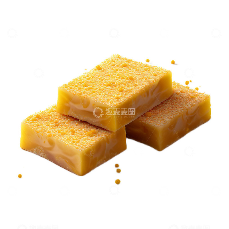 高清大图下载【趣麦麦图】3D真实立体点心中式桂花糕甜点美味