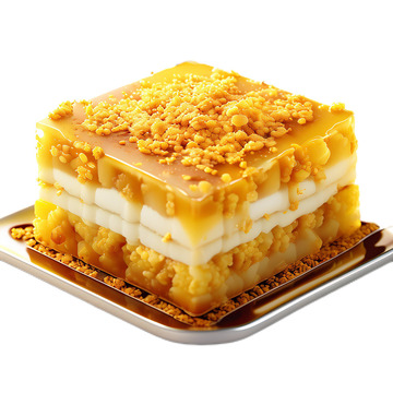 3D真实立体点心中式桂花糕甜点