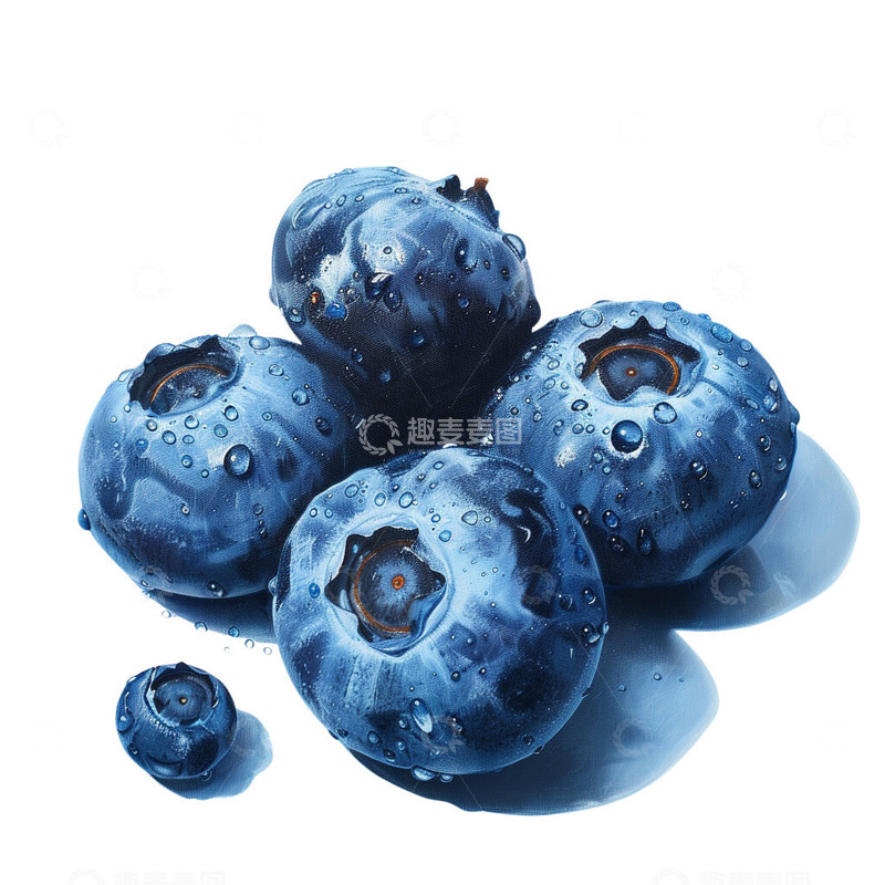 高清大图下载【趣麦麦图】蓝莓卡通插画